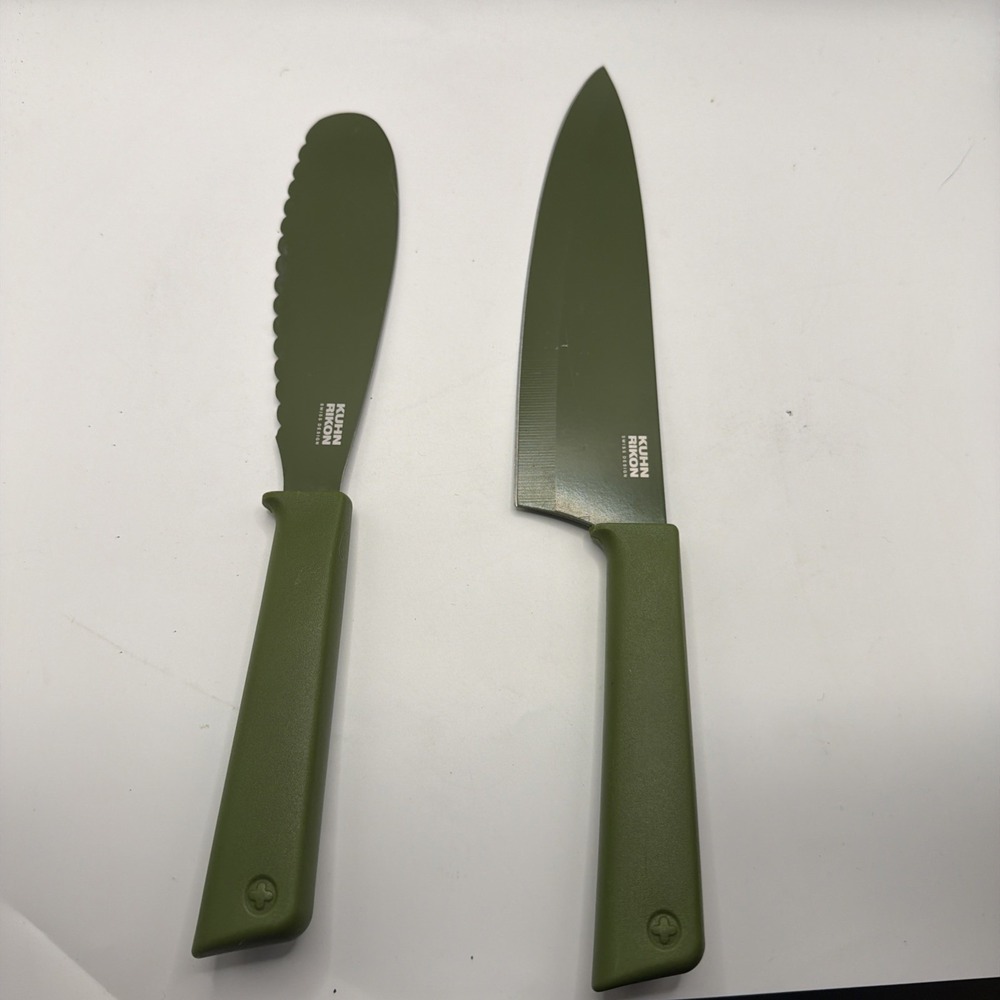 Kuhn Rikon Colori 7 Inch Chef's Knife & Matching Sandwich Blade